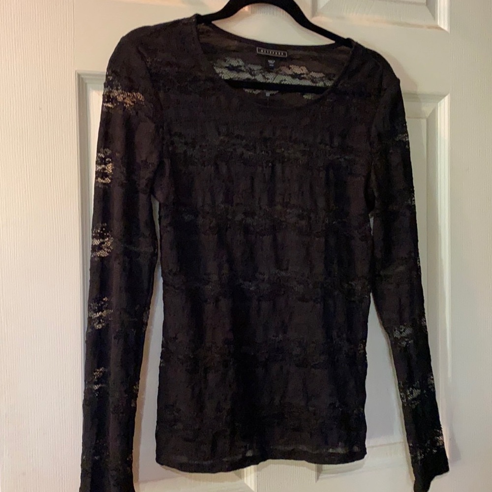 Classy and sexy black lace shirt